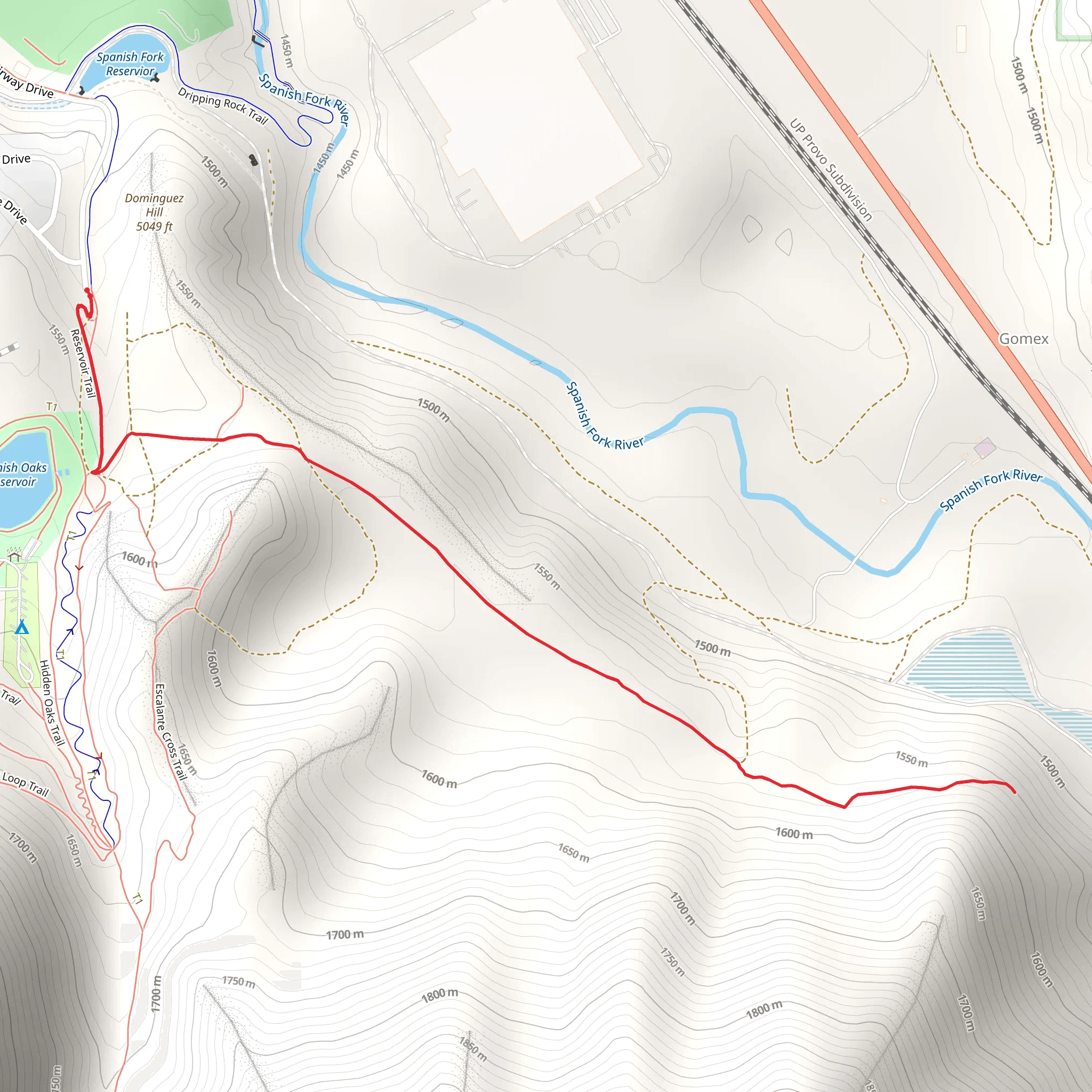 Reservoir Trail mobile static map