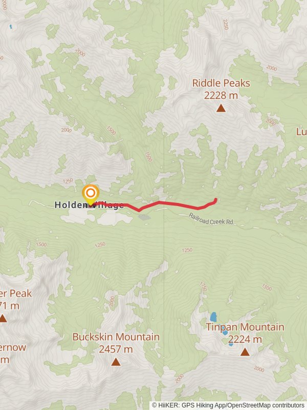 Monkey Bear Falls Trail mobile static map