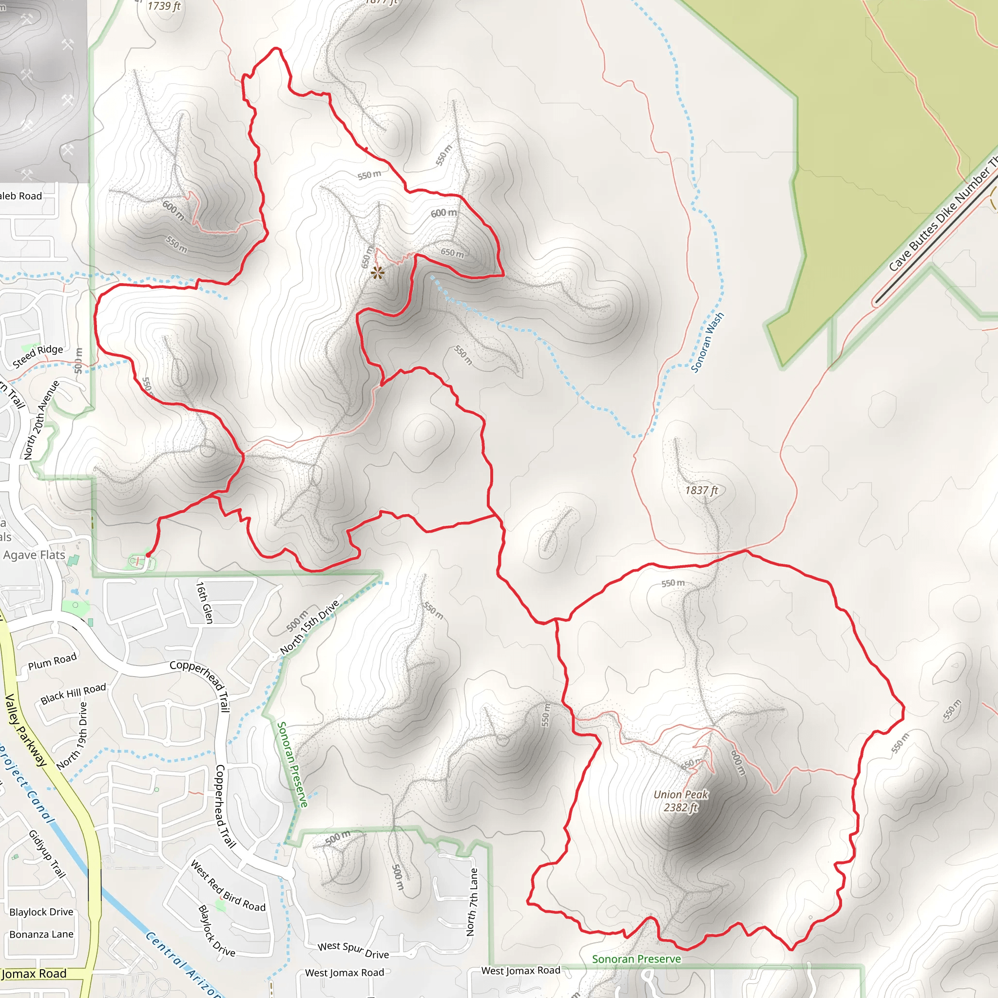 Desert Tortoise, Cactus Wren and Dixie Mountain Loop Trail mobile static map