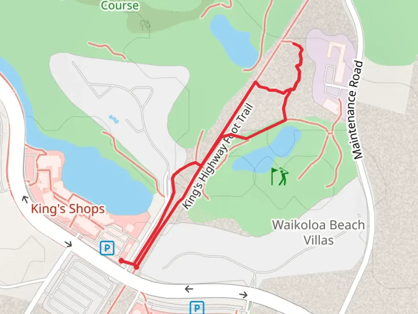 An image depicting the trail King's Highway Foot Loop Trail and its surrounding area.