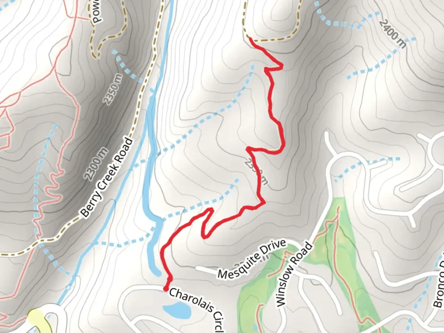 An image depicting the trail Mesquite Trail and its surrounding area.
