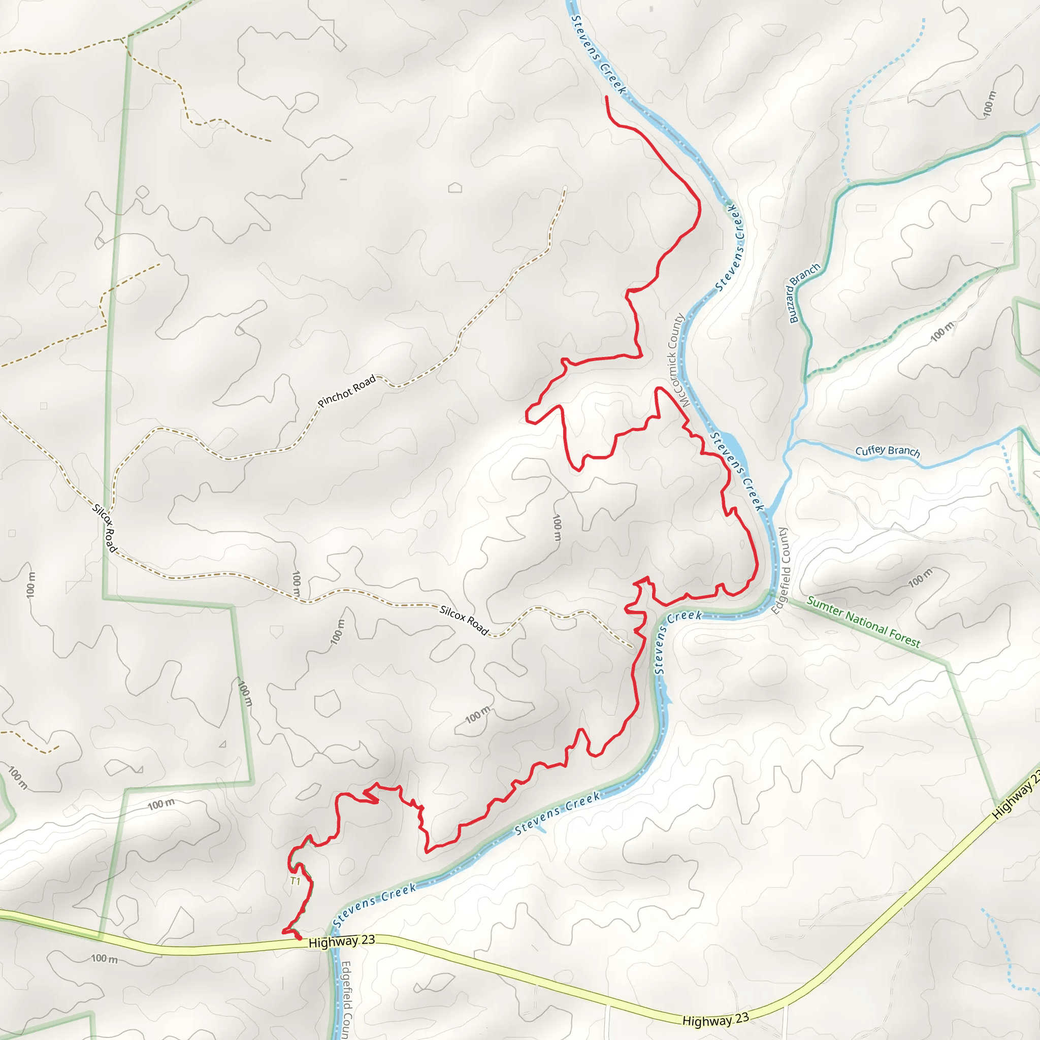 Modoc Trail mobile static map