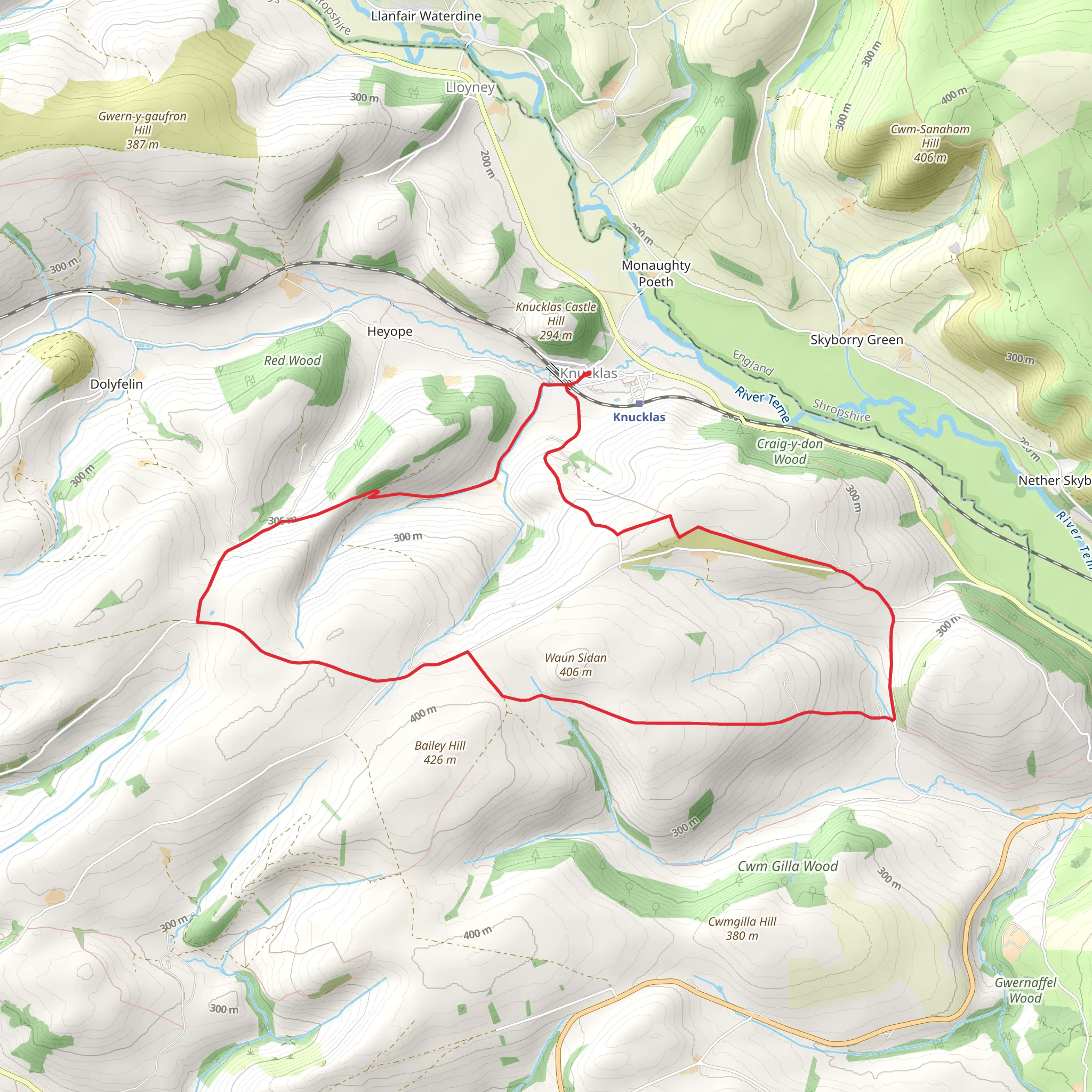 Knucklas Viaduct Loop mobile static map