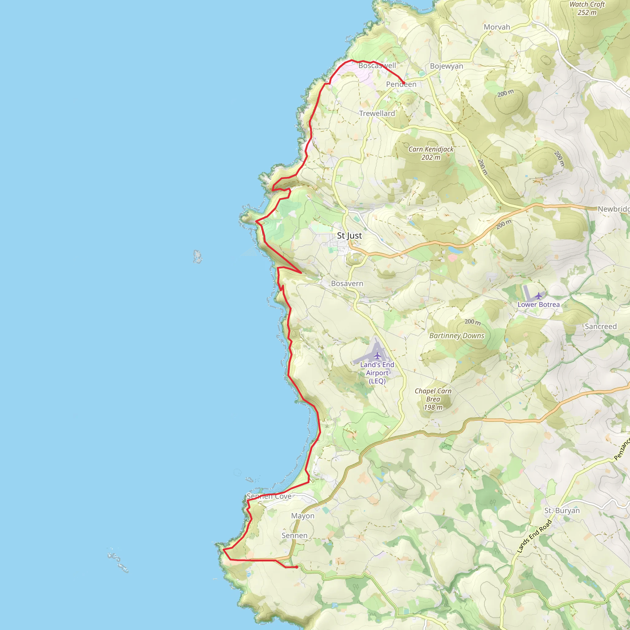 Land's End Hostel - Pendeen mobile static map