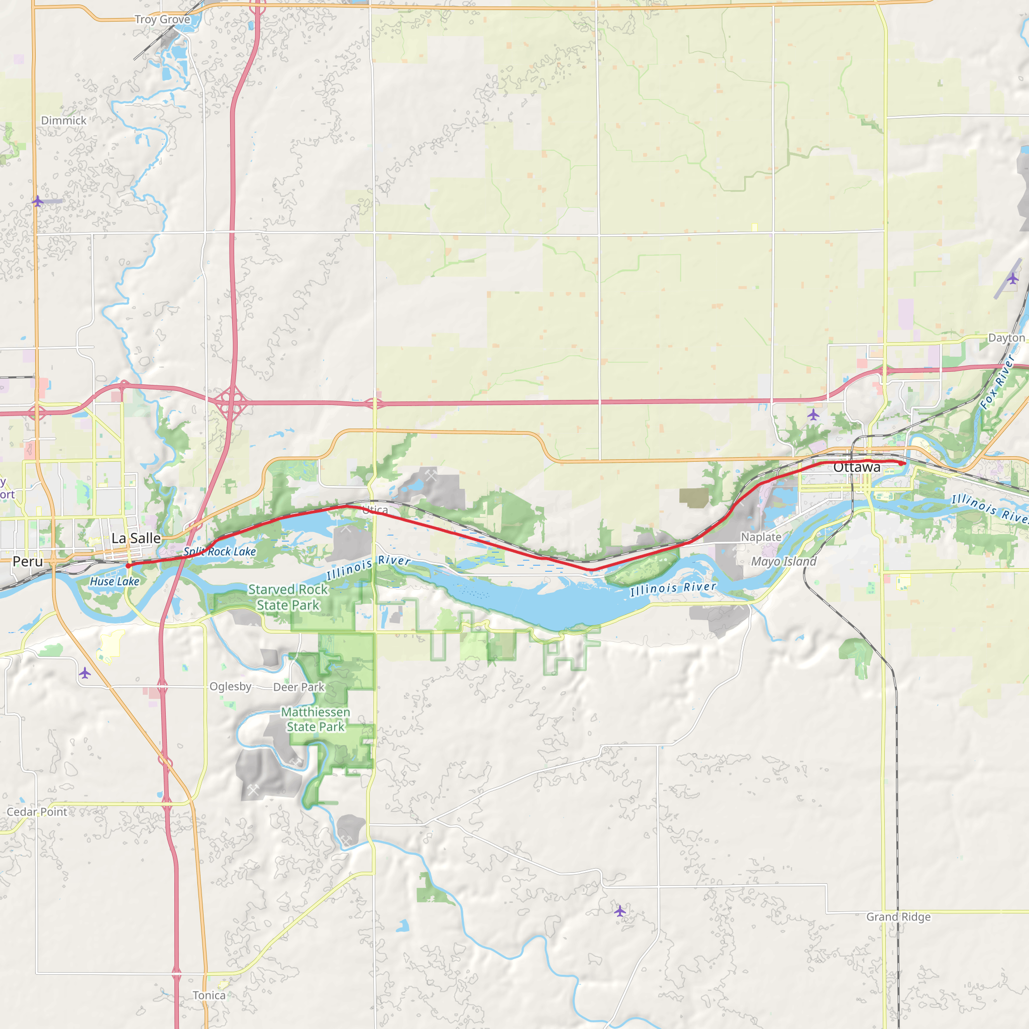 American Discovery Trail - La Salle mobile static map