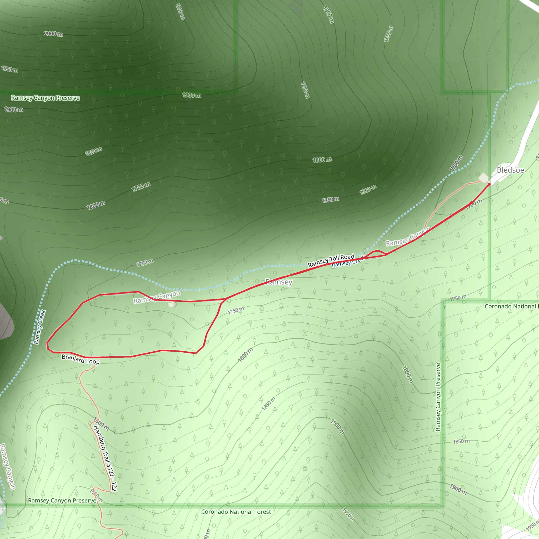Ramsey Toll Road and Braniard Loop mobile static map