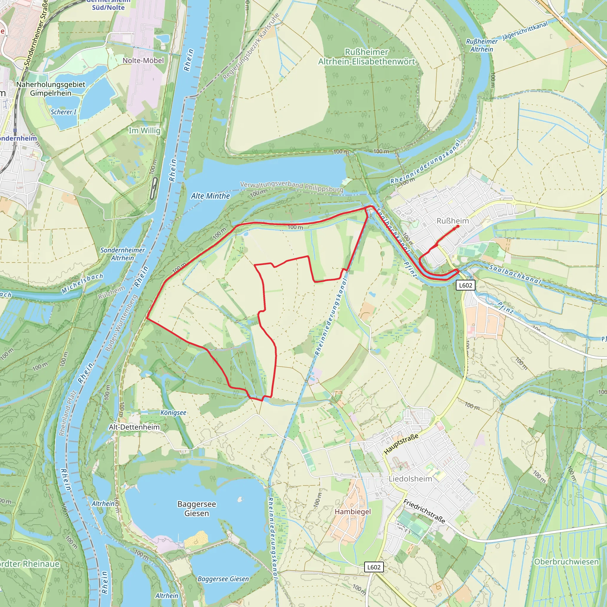 Torfwiesen and Weichau Loop mobile static map