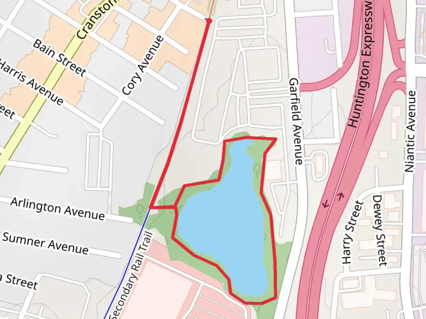 An image depicting the trail Washington Secondary Rail Trail and Grave Pit and its surrounding area.