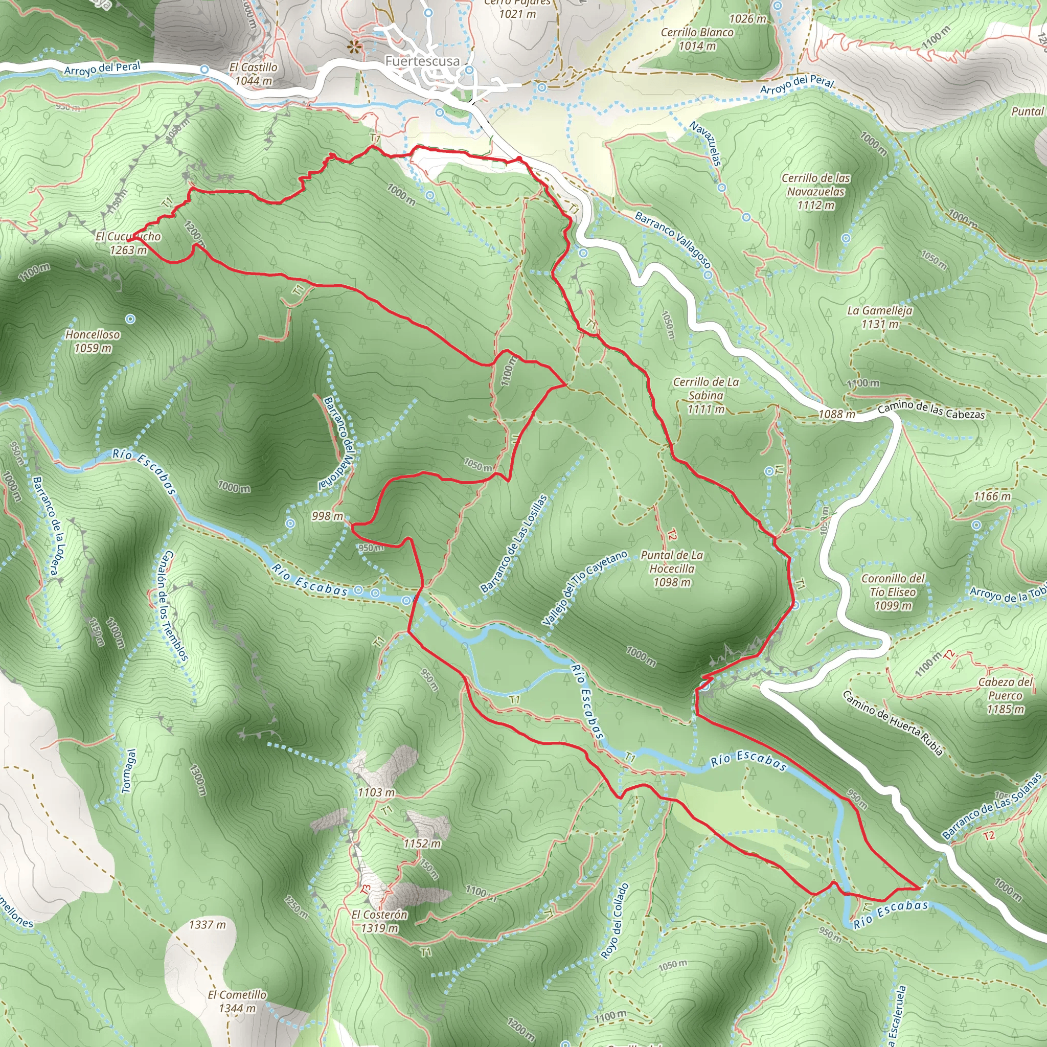 Path of the Cucurucho and the Hocecilla PR CU 114 mobile static map