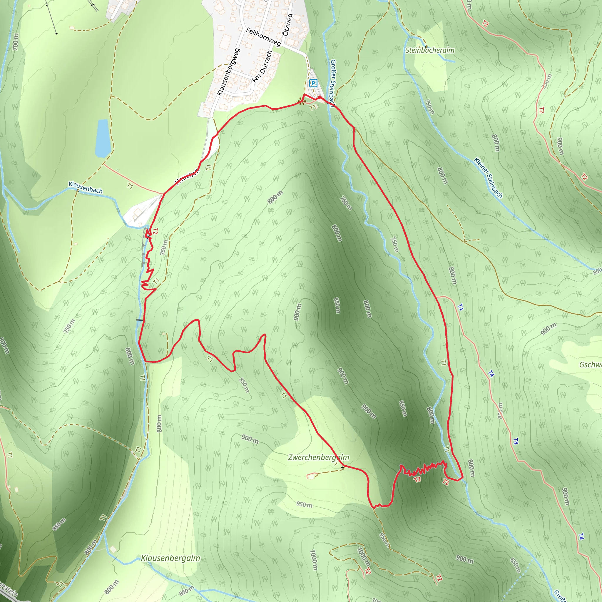 Klausenbachklamm and Klausenbach-Klause Loop - Blindau mobile static map