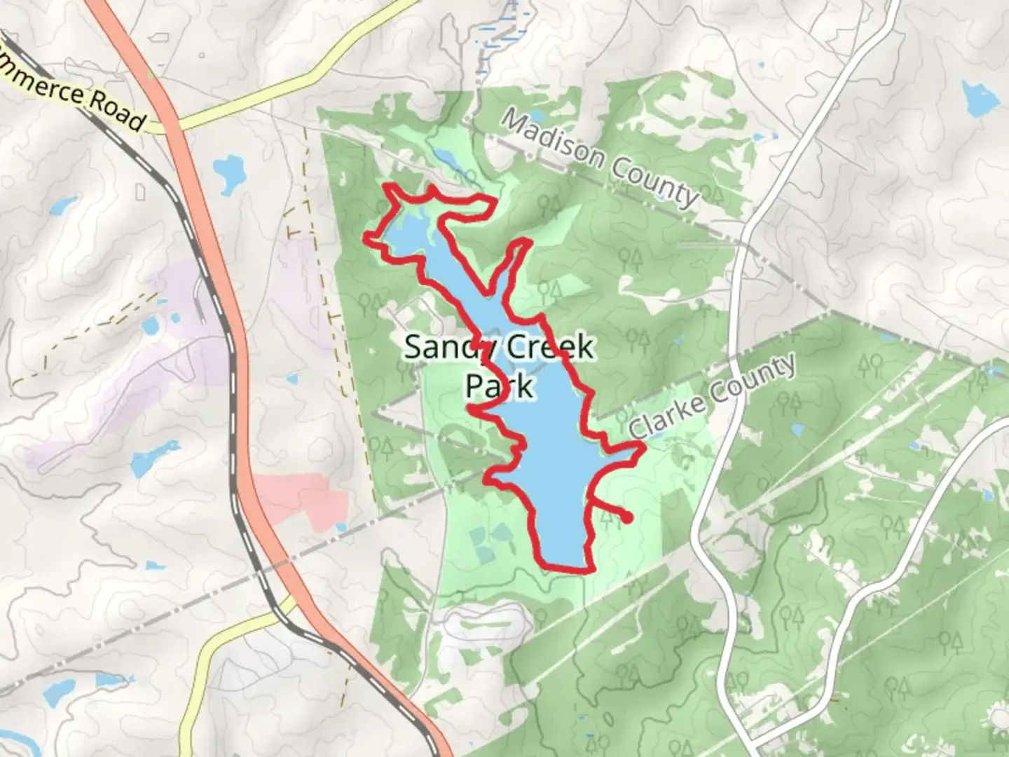 An image depicting the trail Lake Chapman Loop and its surrounding area.