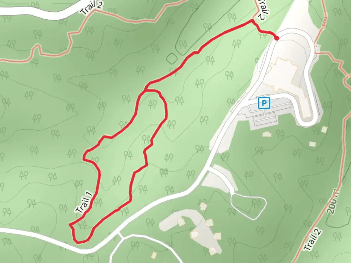 An image depicting the trail Trail 1 Loop and its surrounding area.