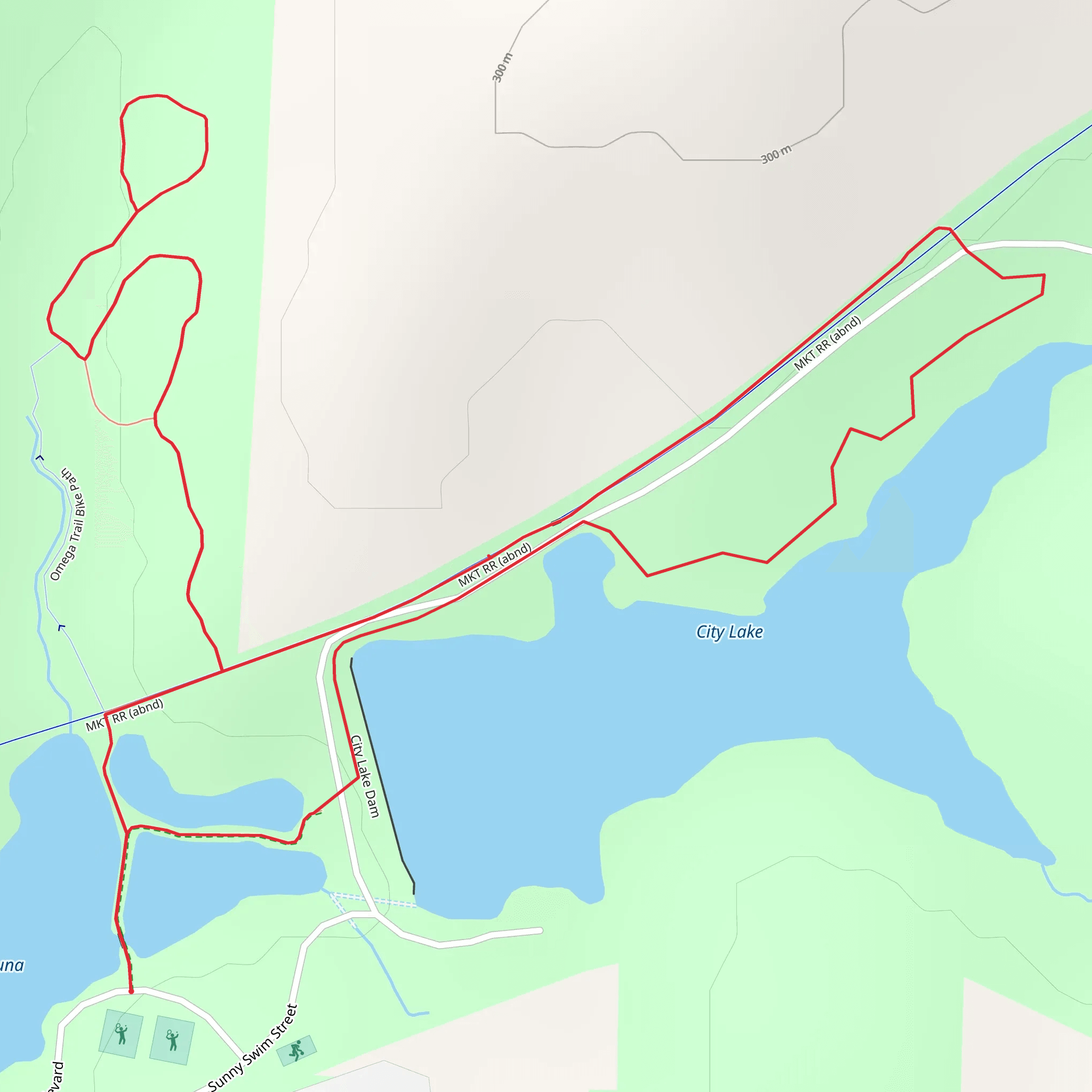 Lake Luna and City Lake Loop mobile static map