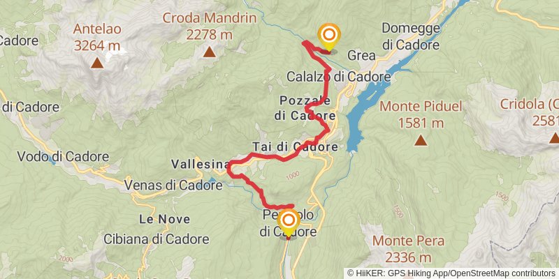 Camino Delle Dolomiti stage 24 Map