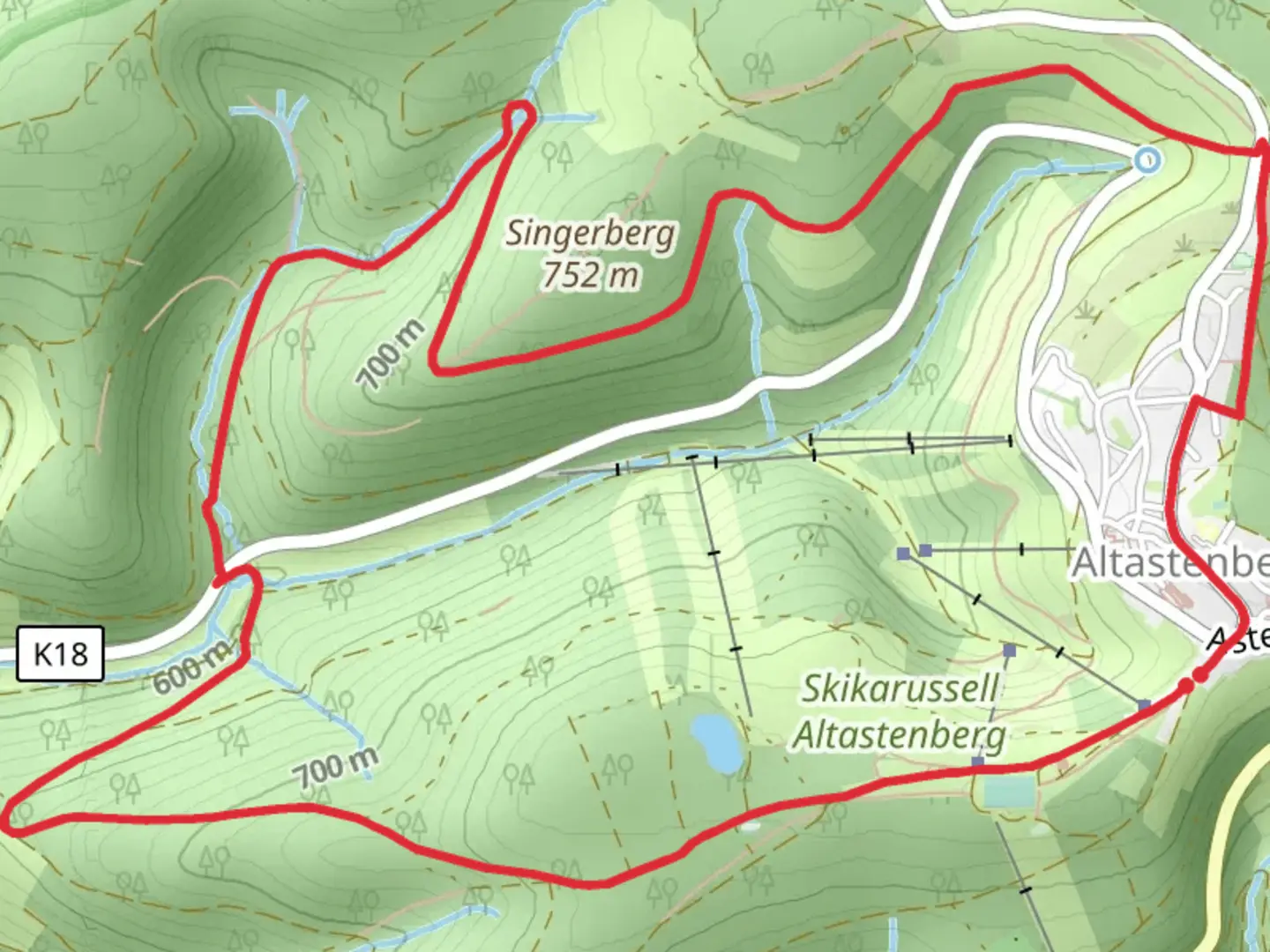 An image depicting the trail Hanseweg and Rundweg Altastenberg - Kapellenweg and its surrounding area.