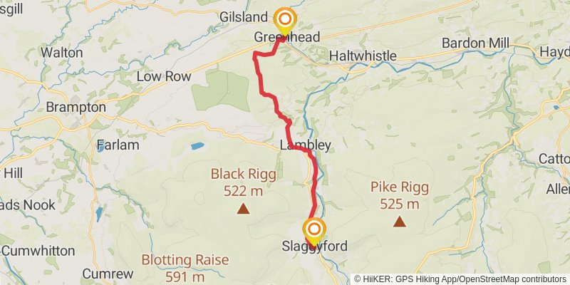 A Pennine Journey stage 12 Map