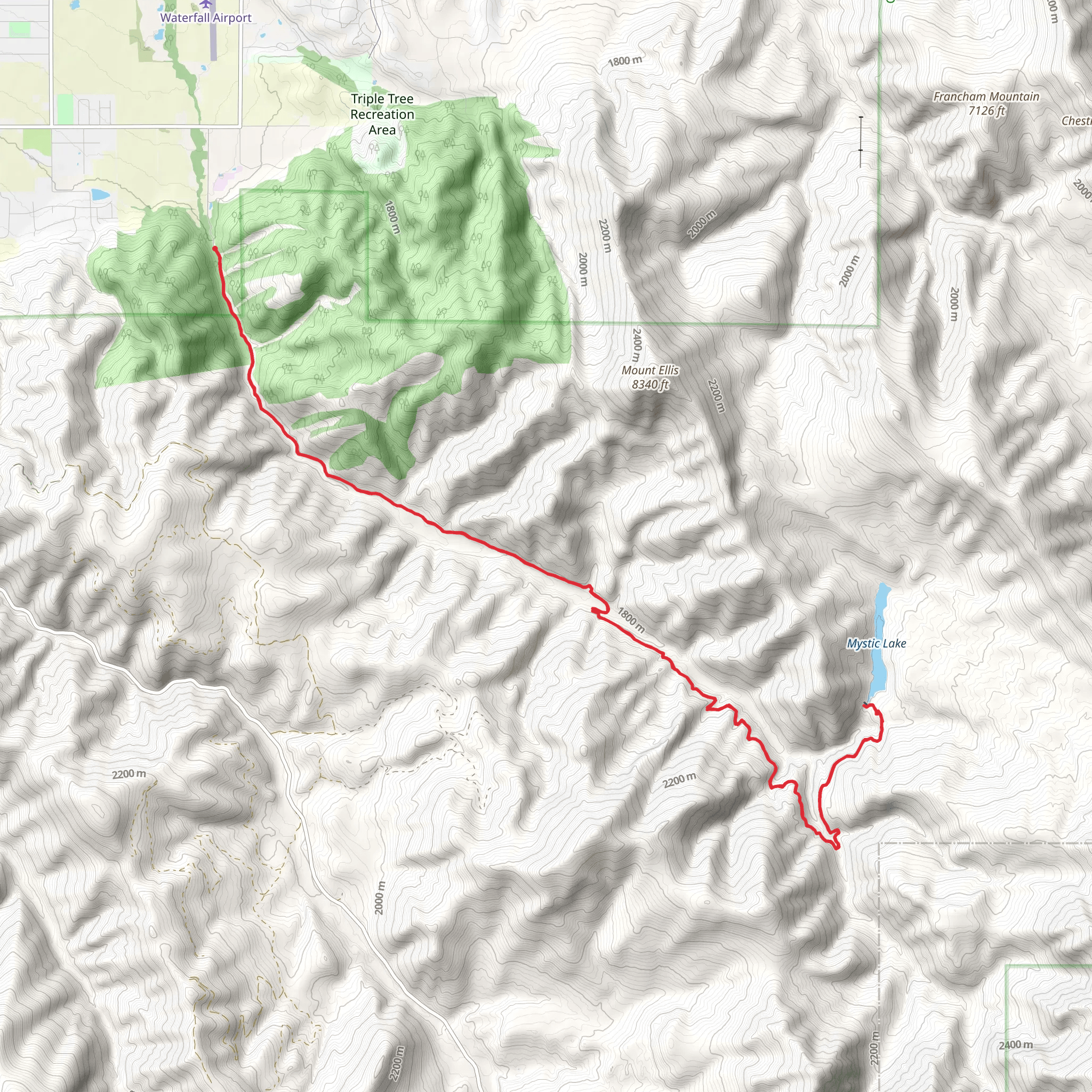 Bozeman Creek Trail mobile static map