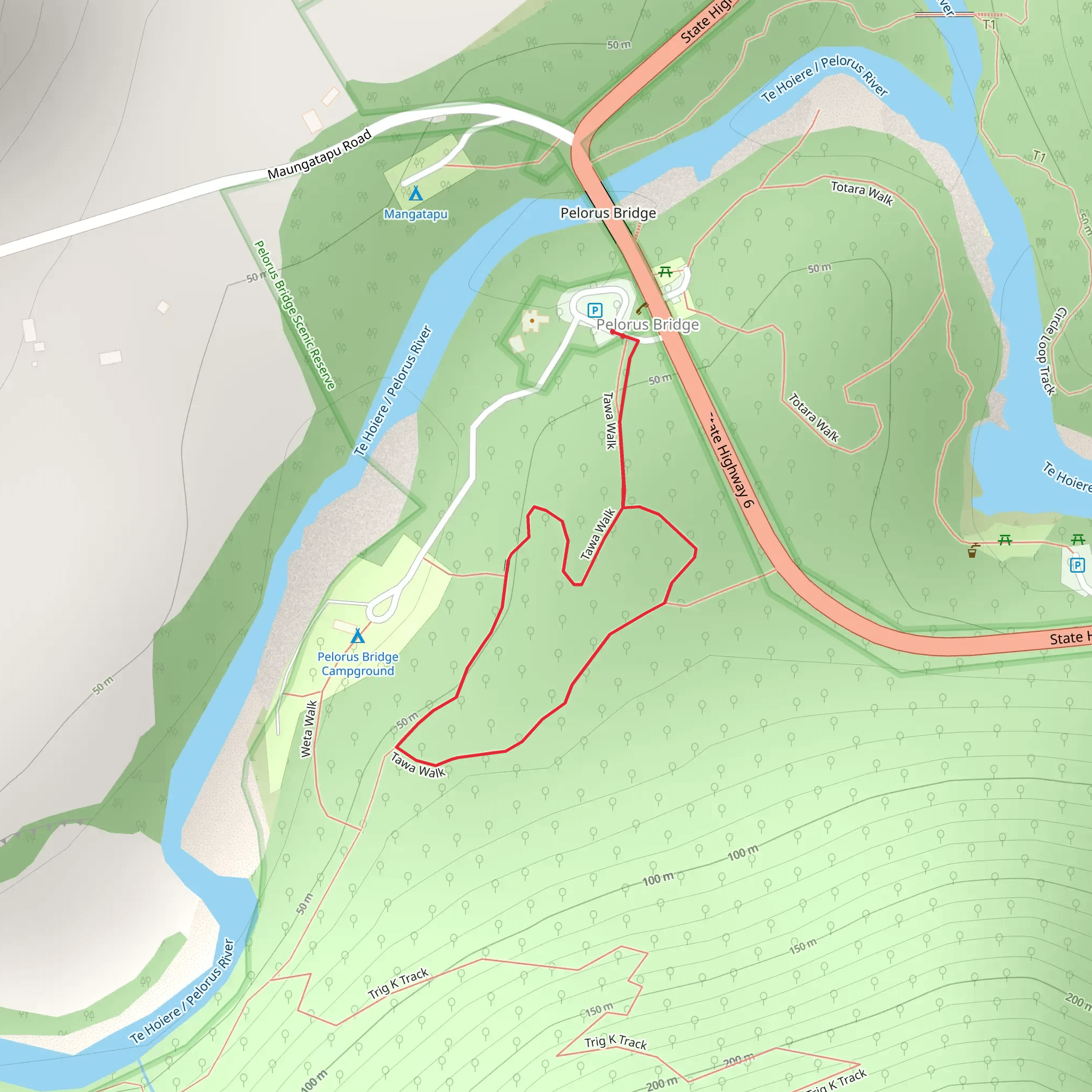 Tawa Walk mobile static map
