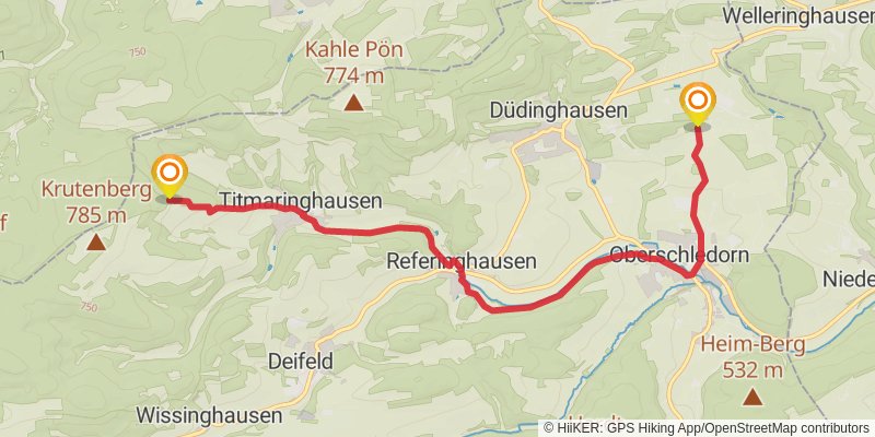 Sauerland-Höhenflug Wanderweg alt 5 Map