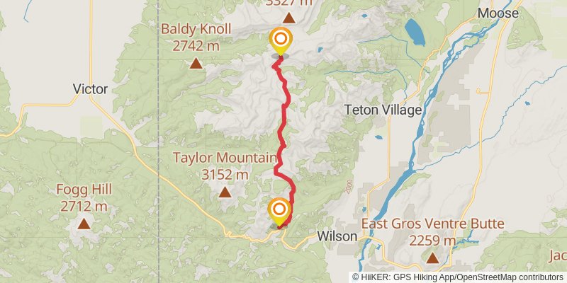 Teton Crest Trail stage 4 Map