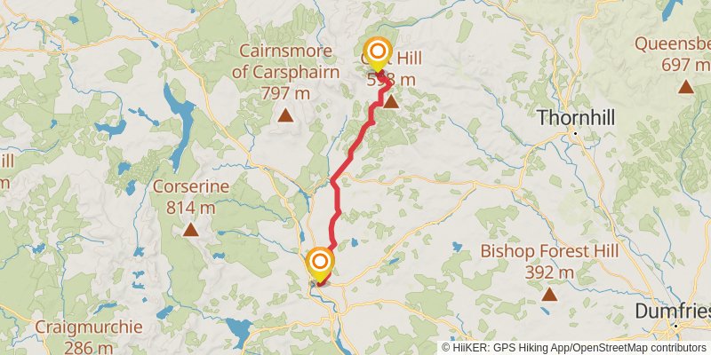 Stranraer to Middleton in Teesdale Walk stage 6 Map