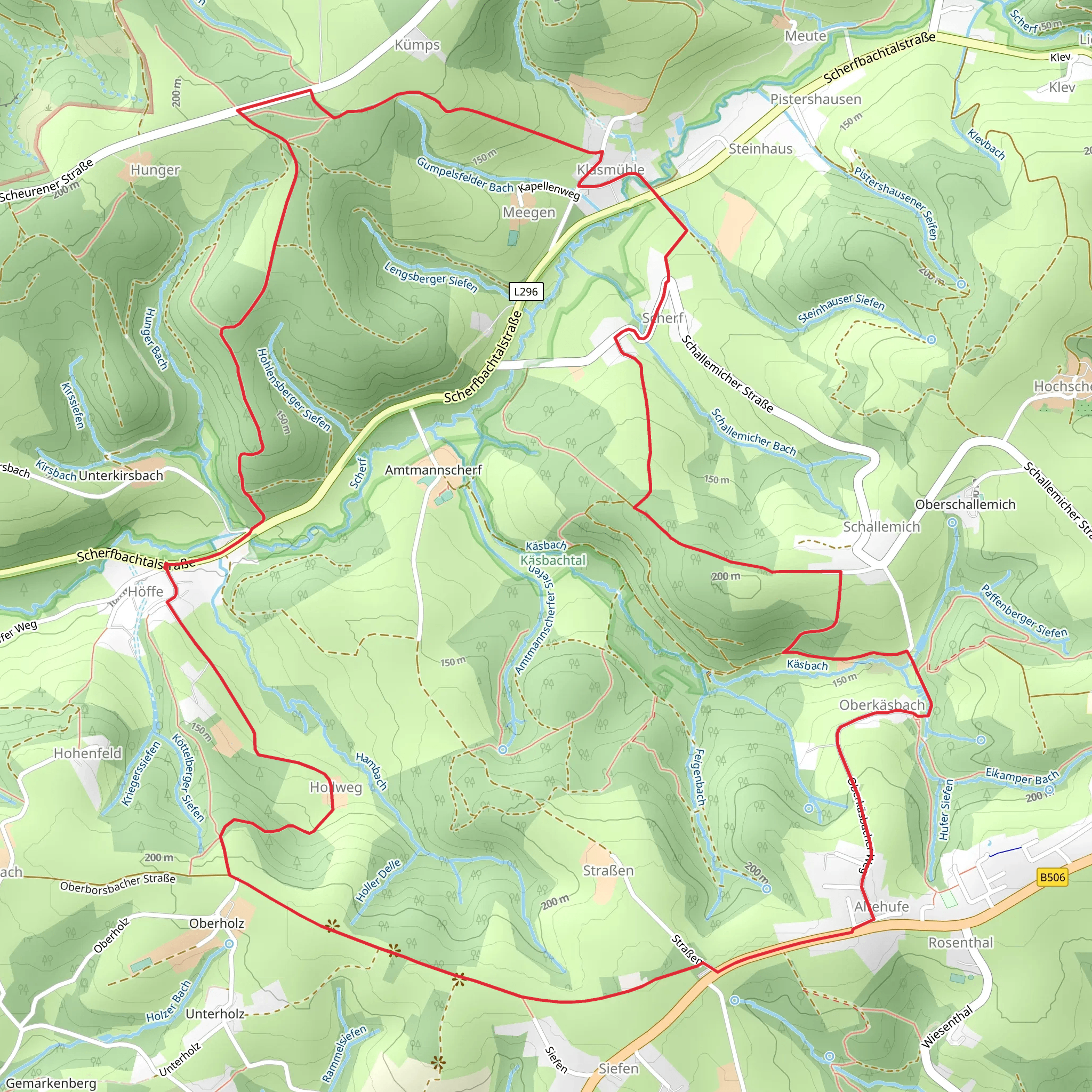 Höffe Rundweg A1 mobile static map
