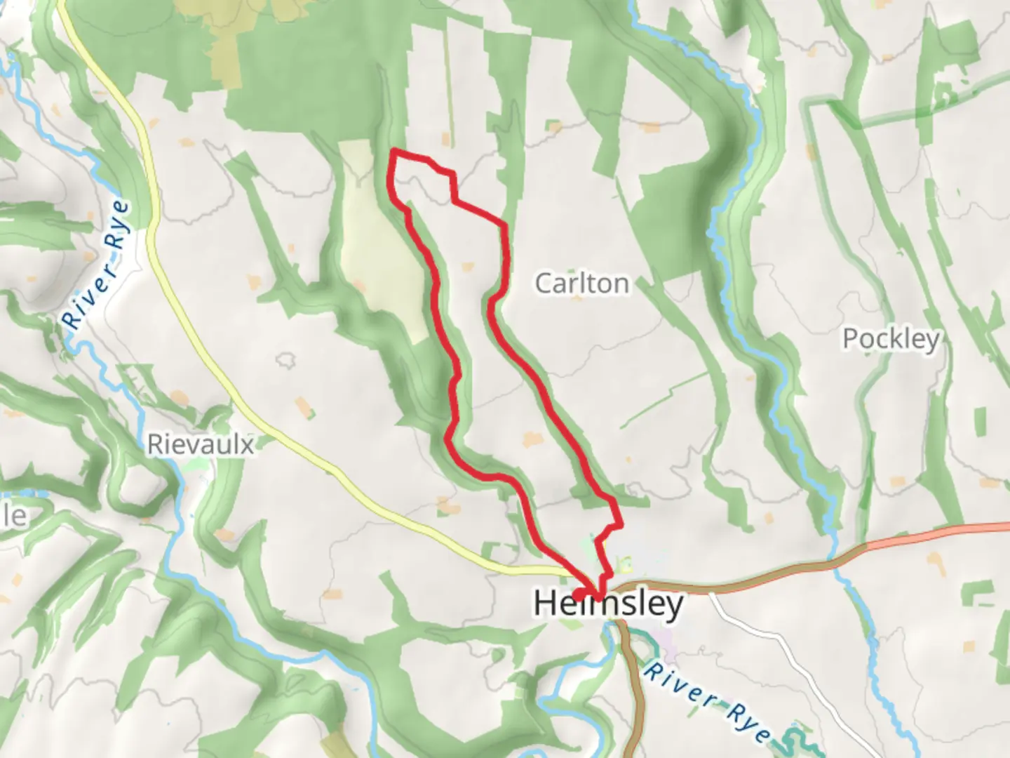 An image depicting the trail Collier Hag Wood and Ash Dale Plantation Loop and its surrounding area.