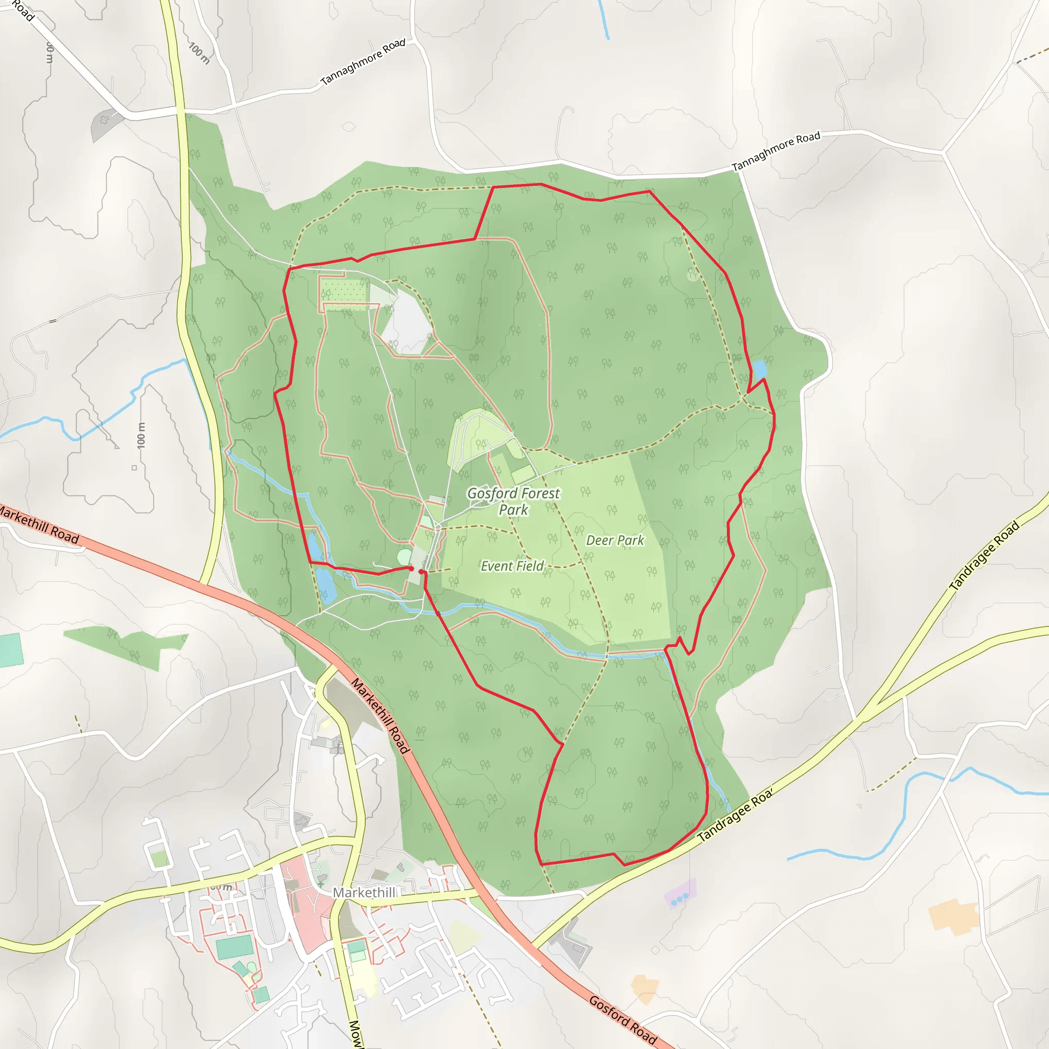 Gosford Forest Park Loop mobile static map