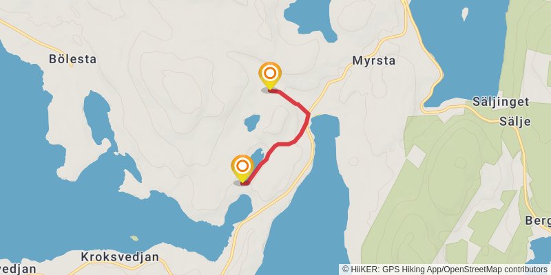 The High Coast Trail alt 2 Map