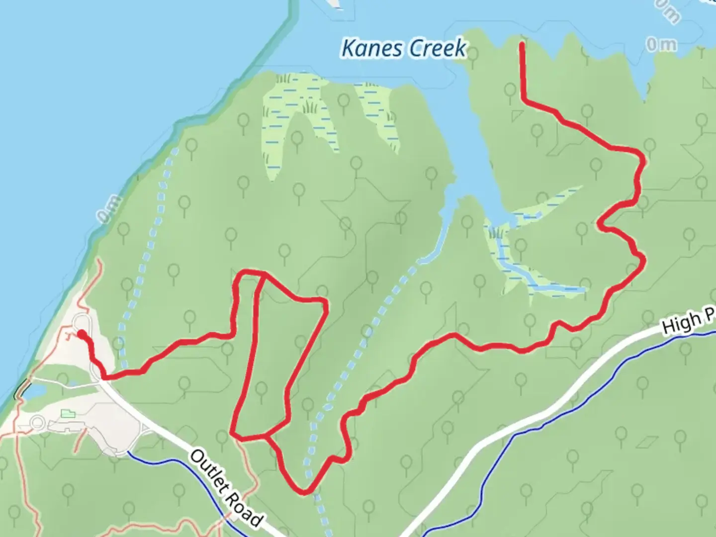 An image depicting the trail Kane's Creek Trail and its surrounding area.