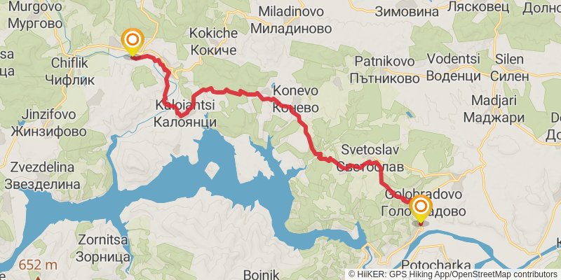 Sultans Trail stage 107 Map