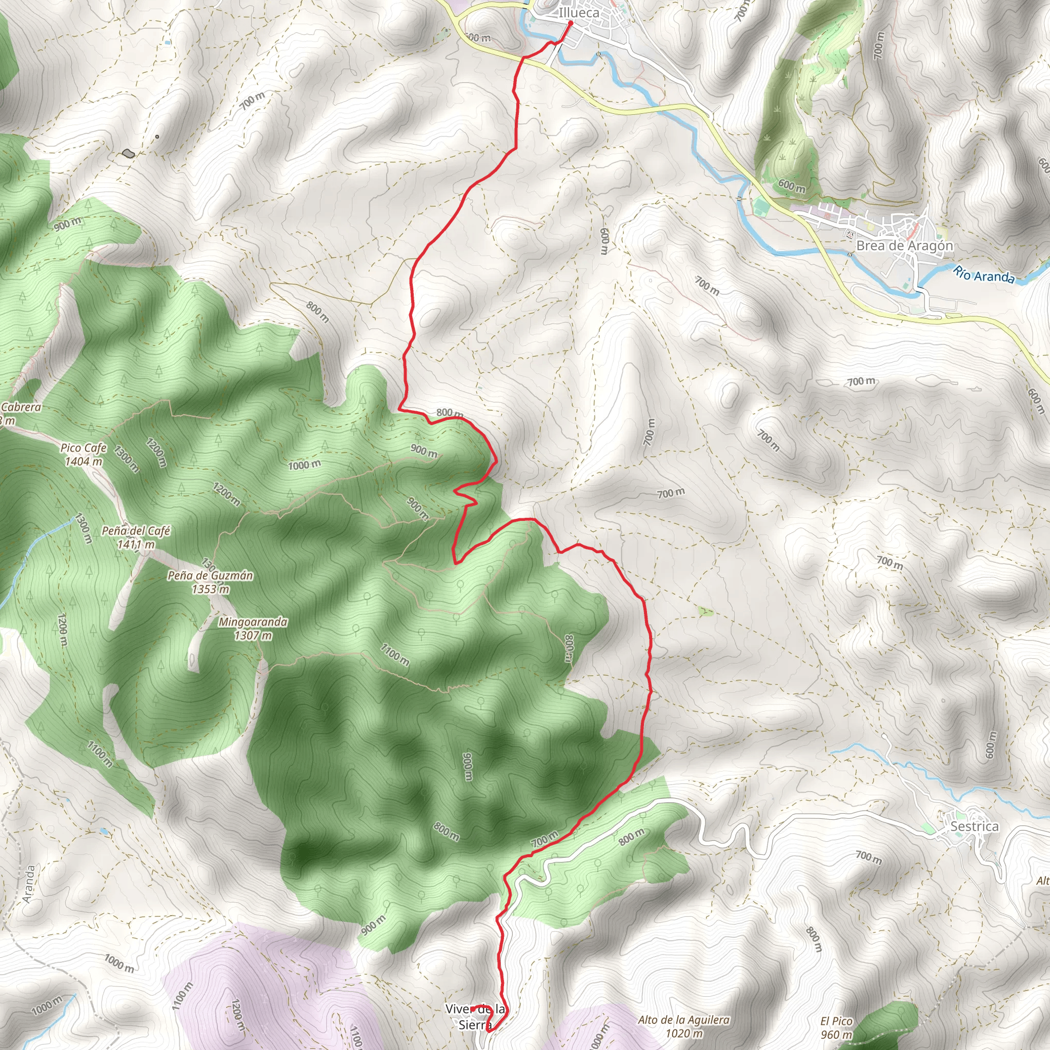 Illueca - Viver de la Sierra PR Z 72 mobile static map