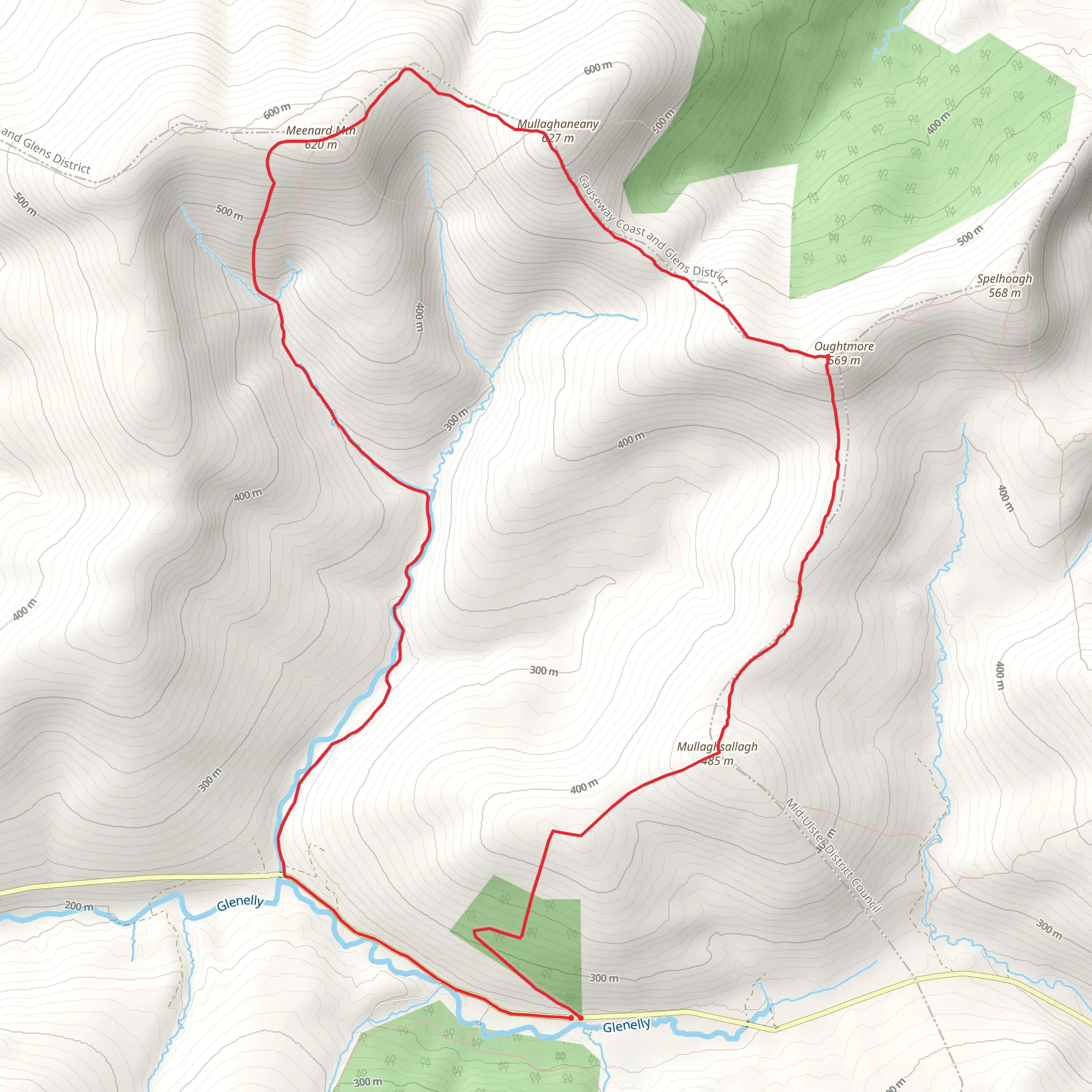 Oughtmore Mountain mobile static map
