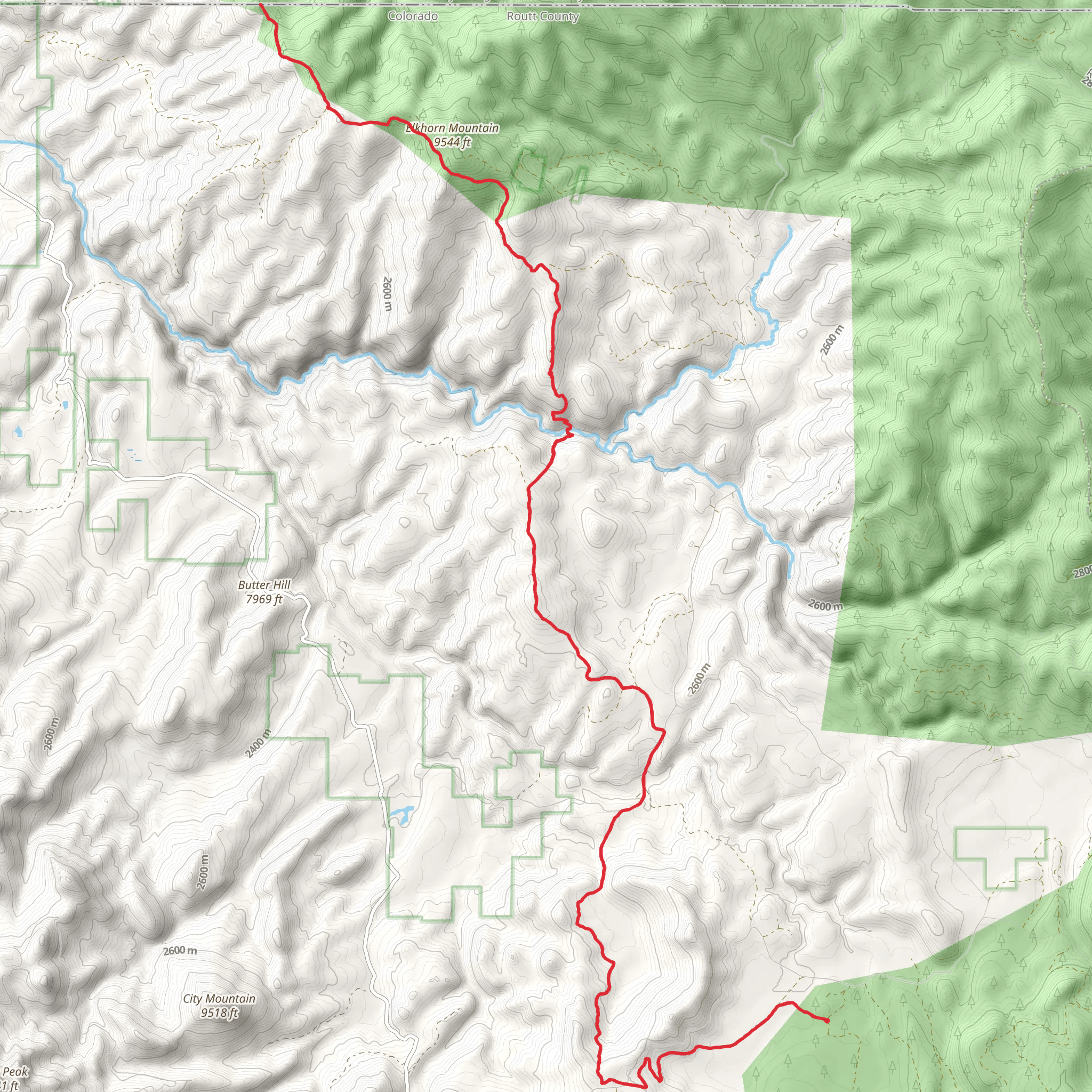 Elkhorn Trail mobile static map