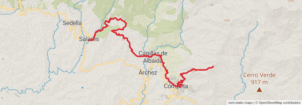 GR 249 Gran Senda de Málaga stage 8 Map