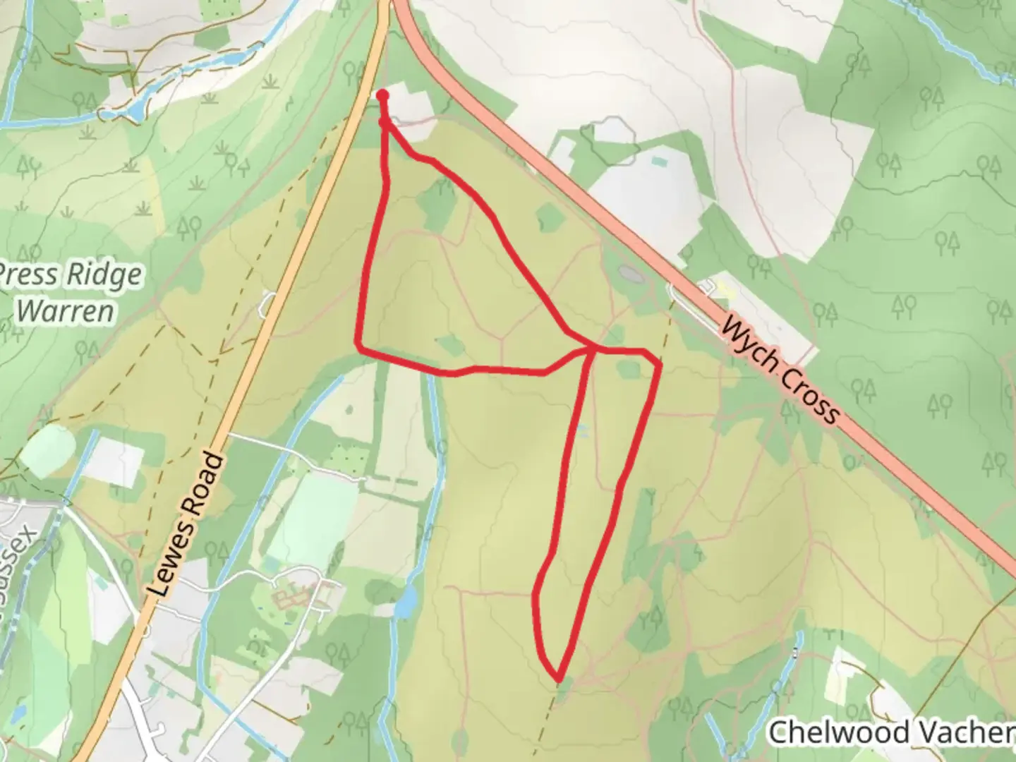 An image depicting the trail Wych Cross Walk and its surrounding area.