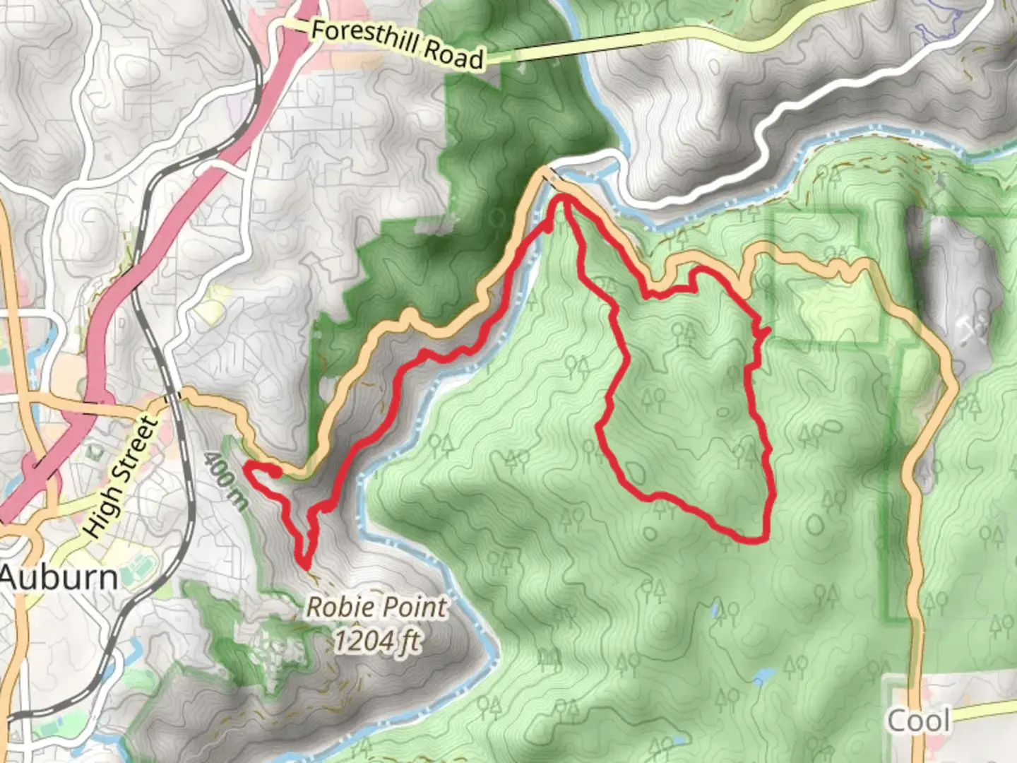 An image depicting the trail Western State, Training Hill and Wendell T Robie Loop Trail and its surrounding area.