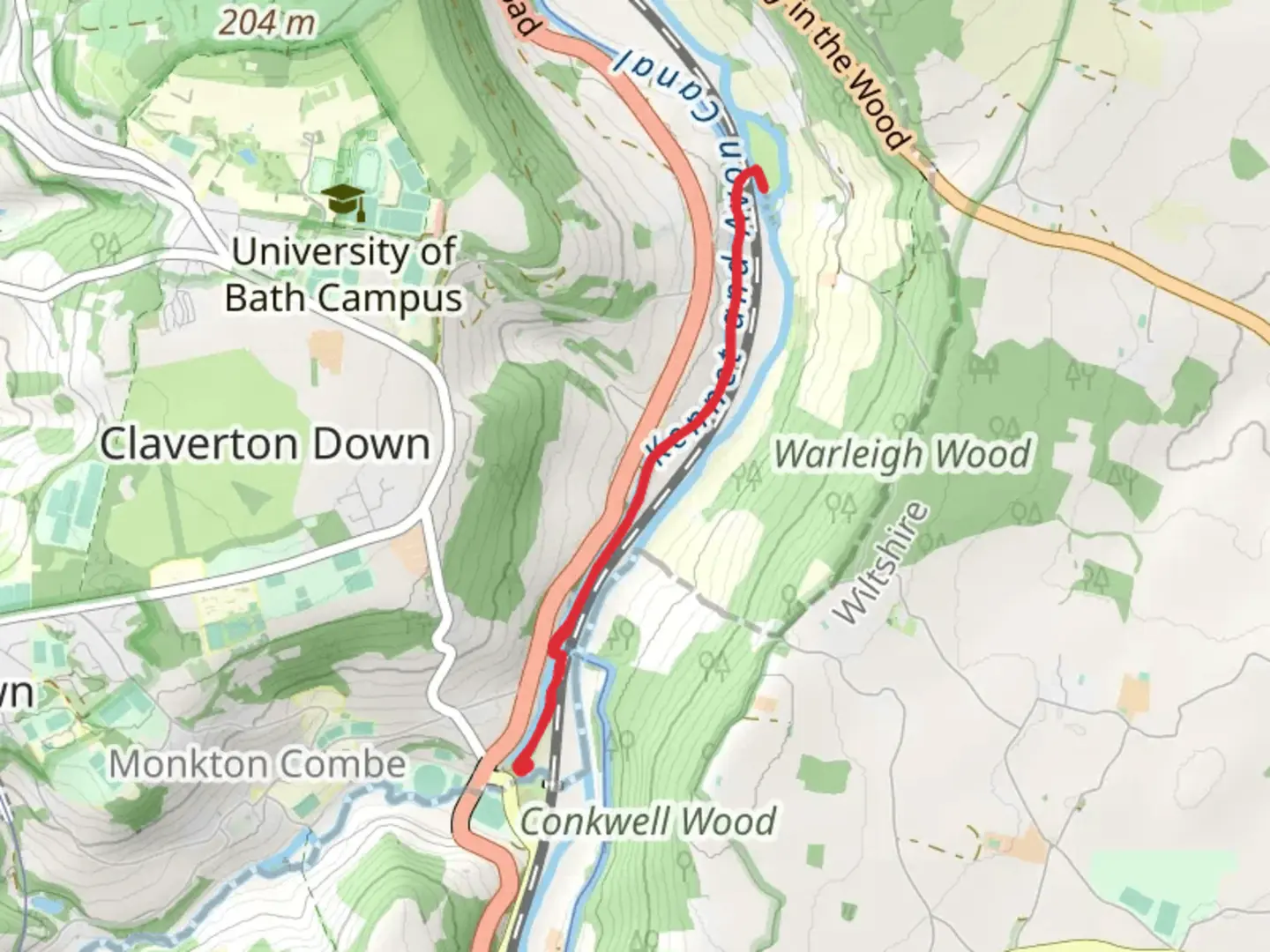 An image depicting the trail River Avon Walk - Claverton and its surrounding area.