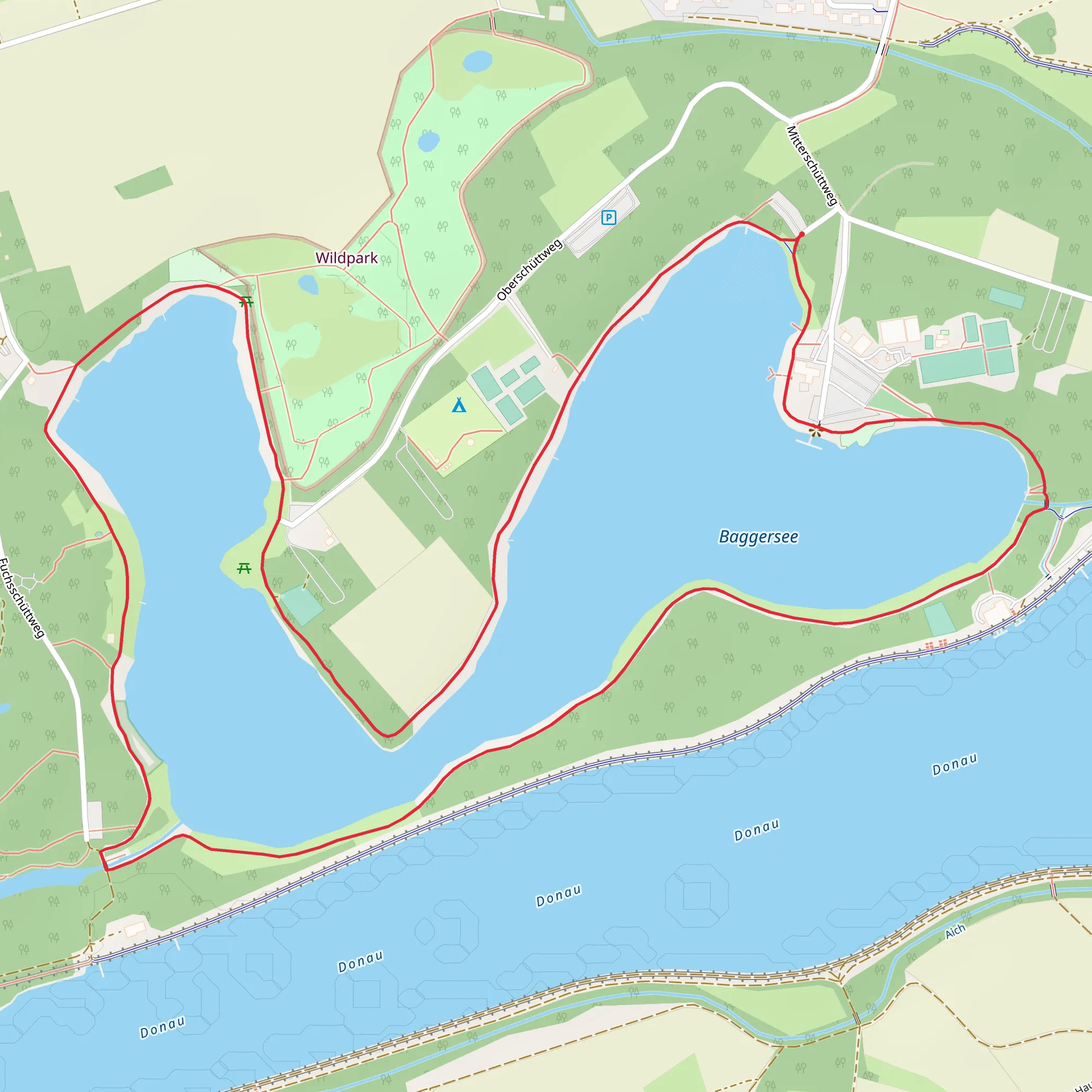 Baggersee Loop mobile static map