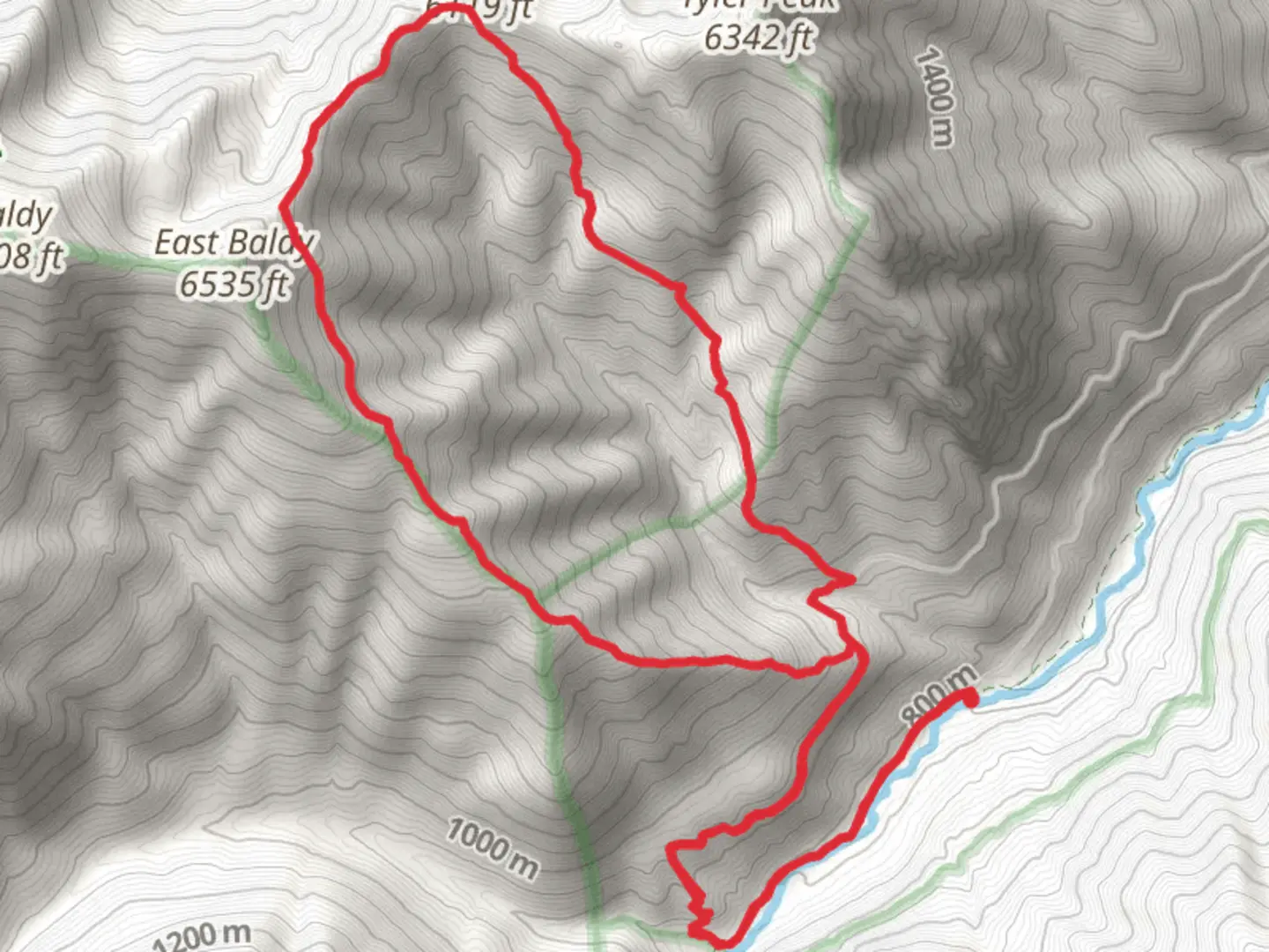 An image depicting the trail Peak B Loop via Dungeness Trail and its surrounding area.