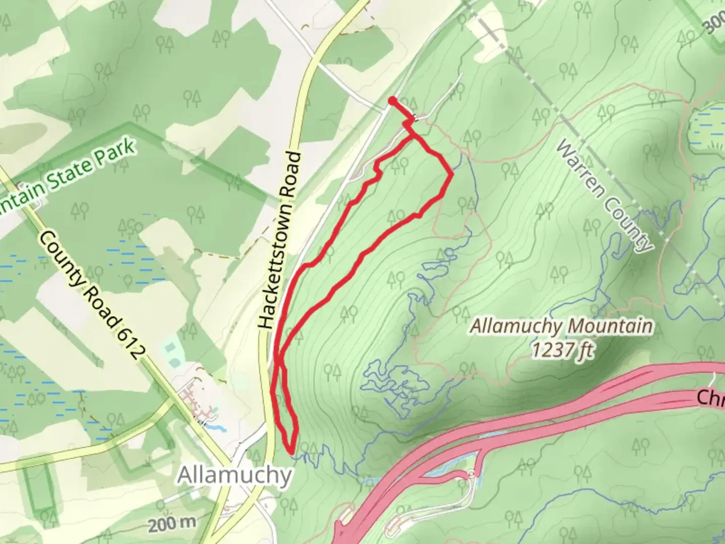 An image depicting the trail Switchback Loop and its surrounding area.