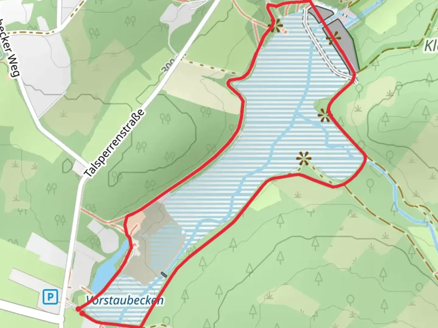 An image depicting the trail Vorstaubecken and Steinbachtalsperre Loop and its surrounding area.