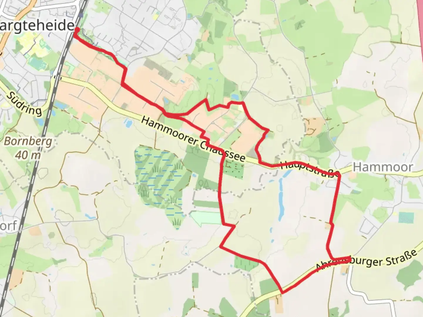An image depicting the trail Gewerbeweg and its surrounding area.