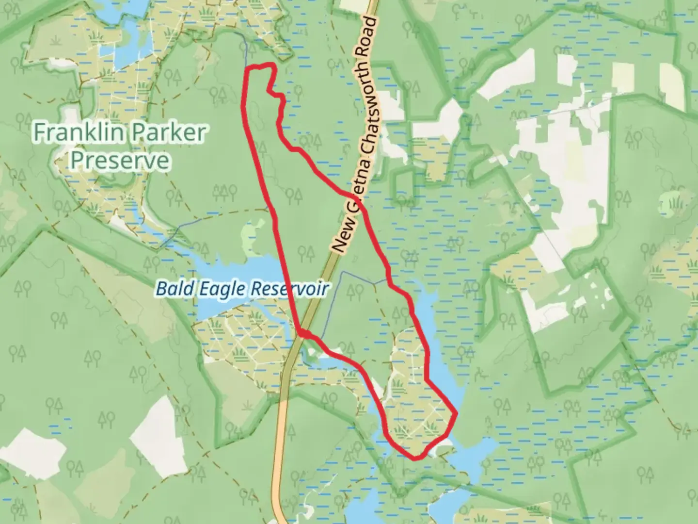 An image depicting the trail Yellow and White Loop Trail and its surrounding area.