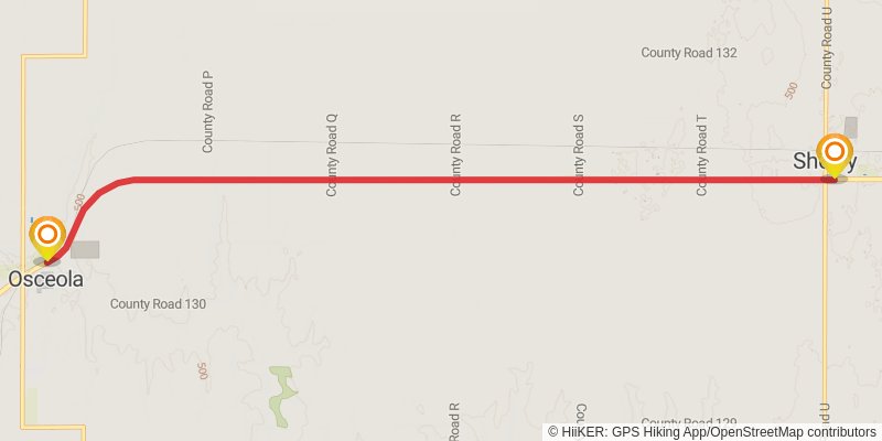 American Discovery Trail North Route stage 177 Map