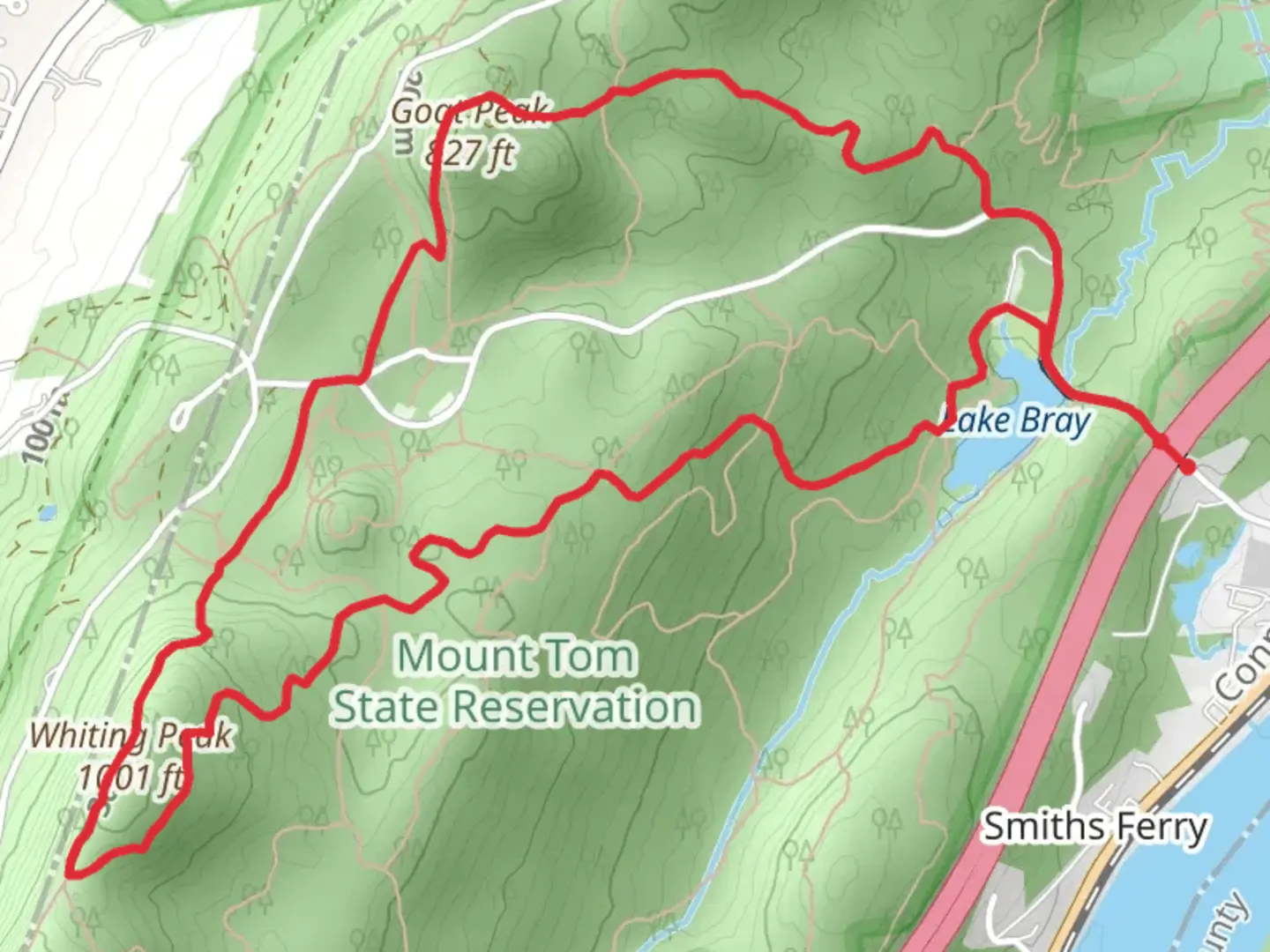 An image depicting the trail Goat and Whiting Peak Loop via T Bagg Trail and its surrounding area.