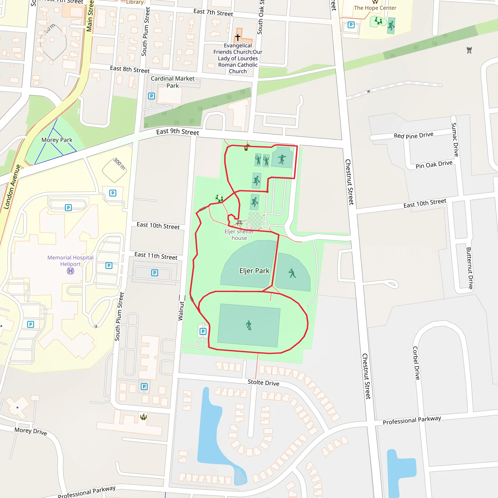 Eljer Park Loop mobile static map