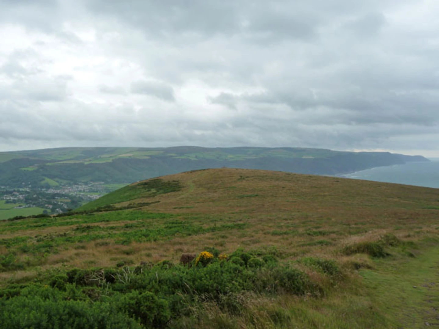 An image depicting the trail Bossington Hill and Hurlstone Combe Loop and its surrounding area.