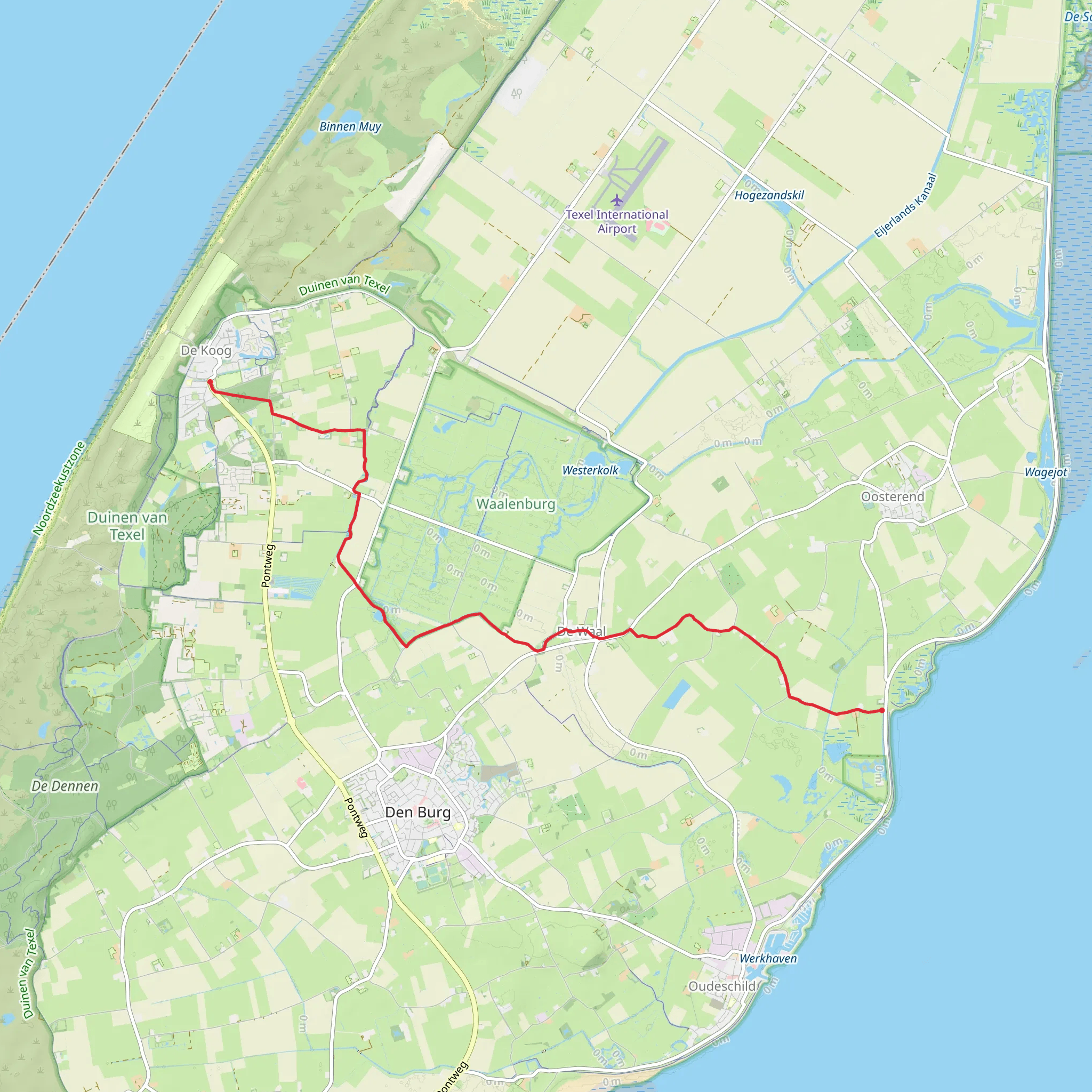 Ruisdael to Camping Coogherveld via Noord Hollandpad mobile static map