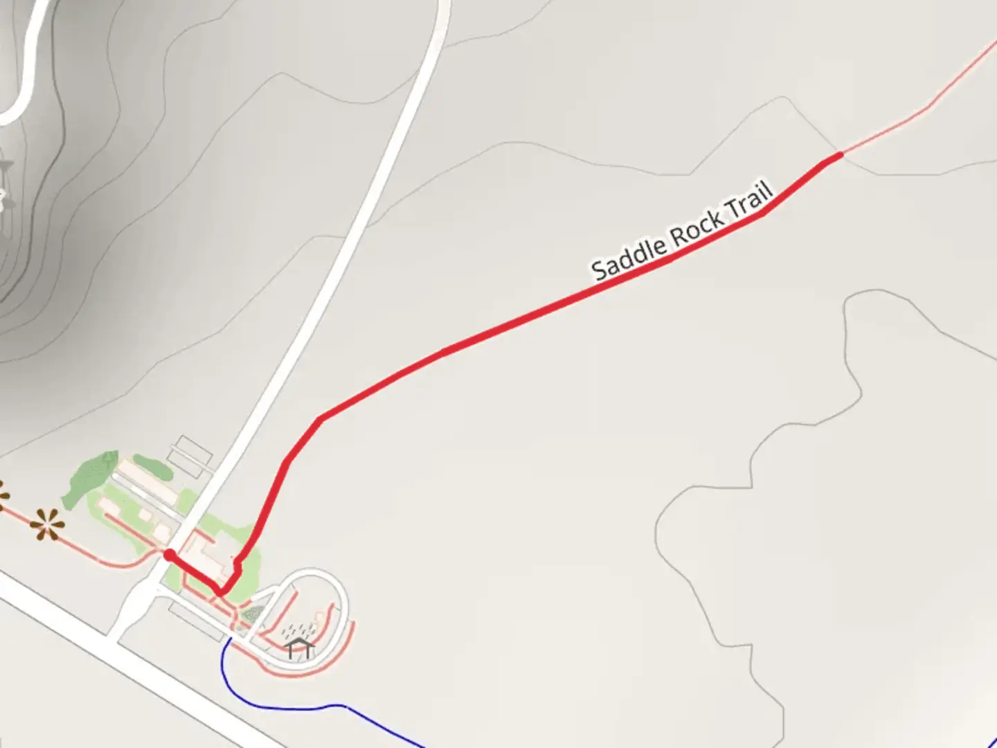 An image depicting the trail Saddle Rock Short Trail and its surrounding area.